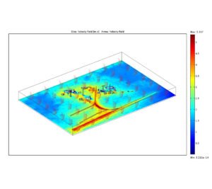 Industrial Wind Velocity Profile Analysis Prior to Dispersion Simulation using SRAUTAS CFD.